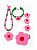 Kit acessórios verde e rosa - Imagem 1