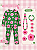 Kit acessórios verde e rosa - Imagem 2