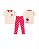 Calça legging vermelha e rosa - Imagem 1