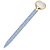 CANETA CORACAO DIAMANTE AIR BLUE ESCRITA PRETA - Imagem 1