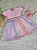 Vestido de Festa Infantil Colorido Arco Iris - Cod: 2186  (M) - Imagem 1