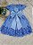 Vestido festa Infantil Azul - Cod: 2199 (1 e 3) - Imagem 3