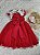 Vestido de Festa Infantil Vermelho estampado MB - Cod: 2084  (Tamanho 1 e 2) - Imagem 3