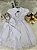 Vestido Branco Cinto Perolado - Cod: 2193  ( 1 ao 3 ) - Imagem 4