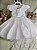 Vestido de Bebe Batizado Branco - Cod: 2248  (Tamanho G) - Imagem 1