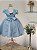 Vestido de Festa Infantil Juvenil Azul  2877 - (4 ao 16) - Imagem 3