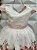 Vestido Festa Infantil Menina Off White Floral Rosa ( 4 ao 12)   Cod: 2844 - Imagem 2