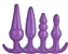 Kit Plug Anal 4 Peças Roxo - Imagem 1