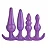 Kit Plug Anal 4 Peças Roxo - Imagem 1