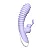 Vibrador Rabbit Texturizado Com Estimulador Lilas - Imagem 2