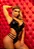Body Em Lycra Metalizada Com Ilhoses Preto - Imagem 1