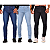 Kit 3 Calças Jeans Masculina Lycra Slim Atacado Colorida - Imagem 1