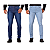 Kit 2 Calças Jeans Masculina Lycra Slim Atacado Colorida - Imagem 3