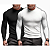 Kit 2 Camisetas Manga Longa Masculina Malha Canelada Slim - Imagem 9