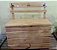 Baú banco de lenha em madeira maciça estilo rústico envernizado - Imagem 3
