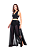 Saia Longa com Hotpant Tiras Lateral PRETA - Imagem 3