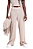 Calça tricot pantalona freddo canelada BEGE - Imagem 3