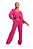 Calça tricot pantalona freddo canelada ROSA ESCURO - Imagem 3