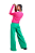 Calça tricot pantalona freddo lisa Verde Bandeira - Imagem 2