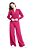 Calça tricot pantalona freddo lisa Rosa Escuro - Imagem 1