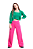 Calça tricot pantalona freddo lisa Rosa Pink - Imagem 1