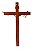 Crucifixo de madeira escura porta/ parede Nsra Salette - Imagem 2