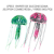 ENFEITE DE SILICONE SOMA JELLYFISH COMBO AZUL / BRANCA (MD/PQ) - Imagem 2
