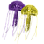 ENFEITE DE SILICONE SOMA JELLYFISH COMBO ROXA / AMARELA (MD/PQ) - Imagem 1
