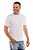 Camiseta masculina clássica de manga curta branca - Algodão Egípcio - Imagem 2