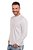 Camiseta masculina de manga longa branca - Algodão Egípcio - Imagem 2