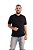 Camiseta masculina de manga curta Light Decote V preta - Algodão Egípcio - Imagem 1