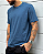 Camiseta Masculina de Manga Curta Premium Algodão Pima - Azul Petróleo - Imagem 2