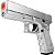 Pistola de Airsoft VG GK-V20 Silver Metal Mola Spring 6mm - Rossi - Imagem 2