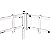 Suporte Triplo de Monitores Thermaltake Pro Snow Branco em Aco ate 3x 20kg para Cockpit GR500 GF500 - GSC-MSP-MDSLWH-01 - Imagem 4