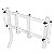 Suporte de Monitor Thermaltake GR300 Branco para Cockpit Simulador de Corrida 32-50 pol VESA Aco - GSC-R3M-MDSLWH-01 - Imagem 3
