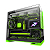 Gabinete Gamer Geometric Future Model 3 Preto e Verde Sem Fan - GEO-M3-BNV - Imagem 5