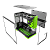 Gabinete Gamer Geometric Future Model 3 Preto e Verde Sem Fan - GEO-M3-BNV - Imagem 7