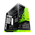 Gabinete Gamer Geometric Future Model 3 Preto e Verde Sem Fan - GEO-M3-BNV - Imagem 2