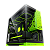 Gabinete Gamer Geometric Future Model 3 Preto e Verde Sem Fan - GEO-M3-BNV - Imagem 4