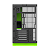 Gabinete Gamer Geometric Future Model 3 Preto e Verde Sem Fan - GEO-M3-BNV - Imagem 3