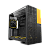 Gabinete Gamer Geometric Future Model 5 Vent Preto e Amarelo com 5 Fans - GEO-M5VF-BY - Imagem 1