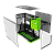 Gabinete Gamer Geometric Future Model 5 NVIDIA Style Edição Limitada Preto e Verde Sem Fan - GEO-M5-BNV - Imagem 4