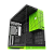 Gabinete Gamer Geometric Future Model 5 NVIDIA Style Edição Limitada Preto e Verde Sem Fan - GEO-M5-BNV - Imagem 2