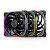 Kit 3 Fans Geometric Future Squama 2503R Reverse Blade 140mm RGB Preto - GEO-S2503RB-14T - Imagem 1