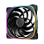 Kit 3 Fans Geometric Future Squama 2503R Reverse Blade 140mm RGB Preto - GEO-S2503RB-14T - Imagem 3