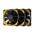 Kit 3 Fans Geometric Future Squama 2505Y 120mm Preto - GEO-S2505Y-3 - Imagem 1