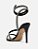 Sandália Preta Arezzo Salto Fino Espiral Strass Glam - Imagem 2