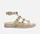 Sandália Arezzo Papete Off-White Couro Tachas - Imagem 1
