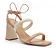 Sandália Arezzo Amarração Salto Alto Tiras Off White e Nude - Imagem 1