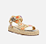 Sandália Papete Arezzo Cru Crochê Flatform Flores - Imagem 1